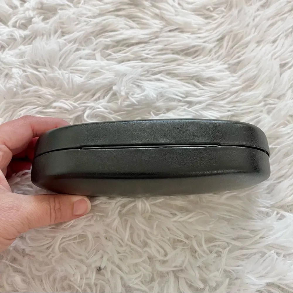 Rayban black hard side sunglasses case clamshell leather